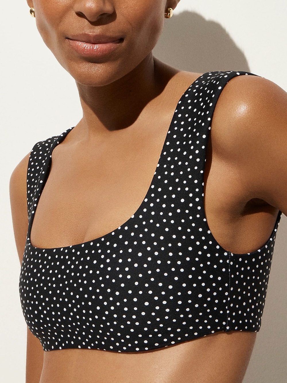 JCREW Bikini top cap sleeve in classic sculpt